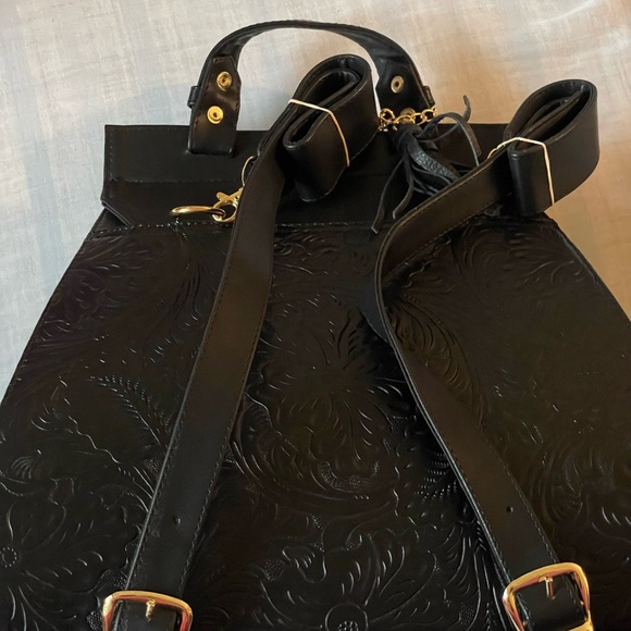 Vegan Embroidered Backpack, Floral Backpack, Crafted in Mexico, vegan backpack - Picture 7 of 7